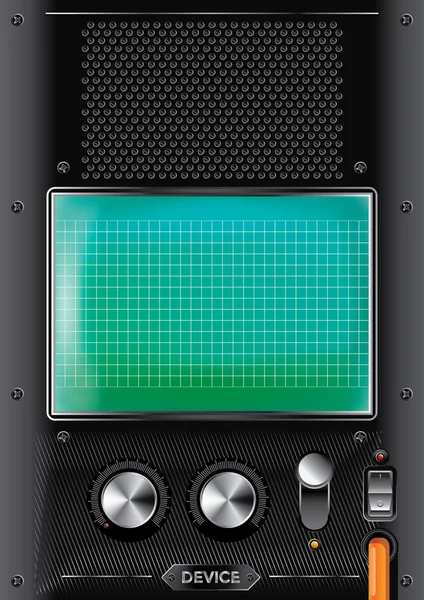 Dispositif électronique avec écran et boutons — Image vectorielle