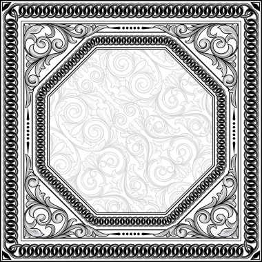 süslü antika arka plan