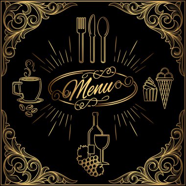 Restoran menüsü tasarım şablonu