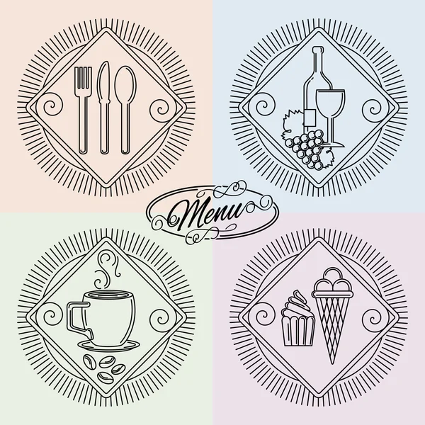 Modèle de conception de menu restaurant — Image vectorielle