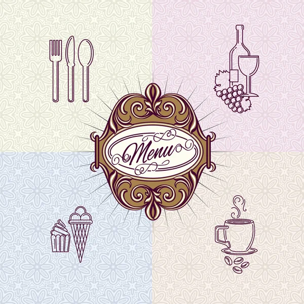 Modelo de design de menu restaurante —  Vetores de Stock