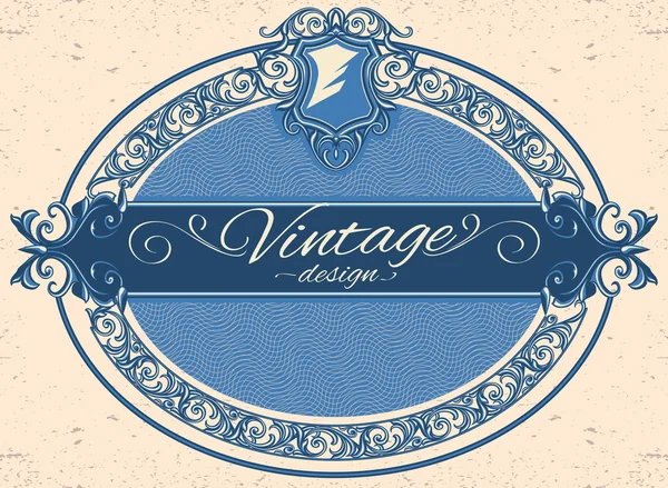 Retro marco vintage diseño — Archivo Imágenes Vectoriales