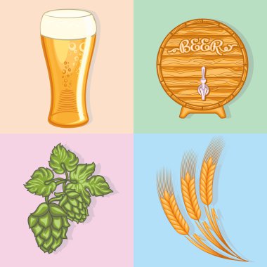 bira tasarım öğeleri kümesi