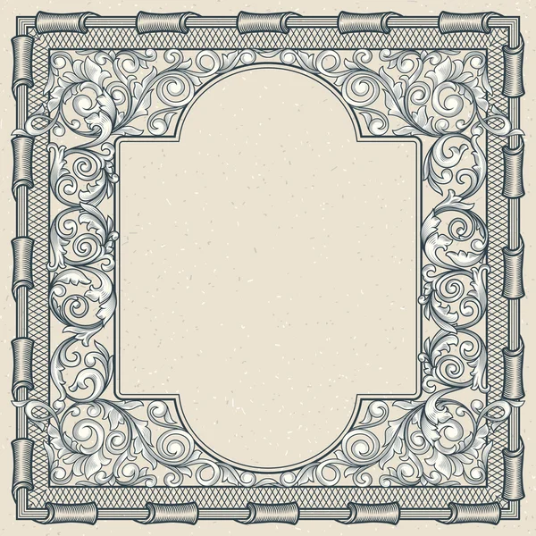 Орнаментована вінтажна декоративна рамка — стоковий вектор