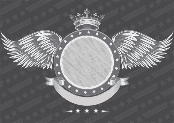 Королівська емблема з крилами — стоковий вектор