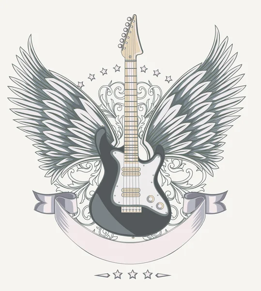 Emblema estrella de rock — Archivo Imágenes Vectoriales