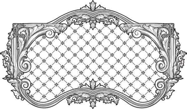 Ornate decorative vintage blank — Stock Vector