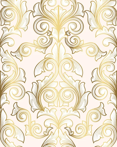 Modèle décoratif sans couture doré — Image vectorielle