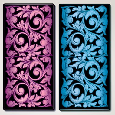 süslü vintage panelleri