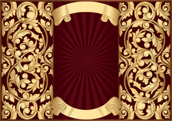 Goldene Vintage-Banner — Stockvektor