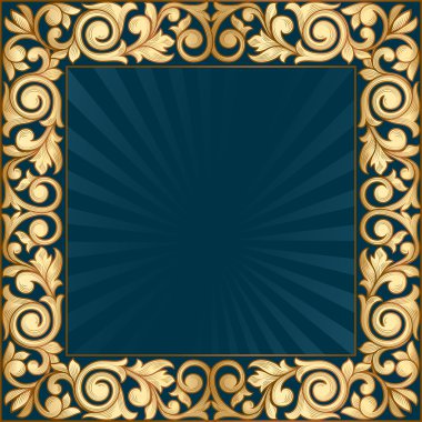 Altın antika çerçeve