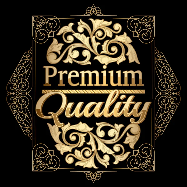 Premium-Gold-Emblem — Stockvektor