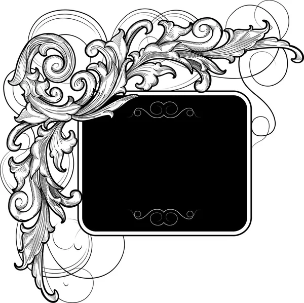 Vintage ornate tag background — стоковый вектор