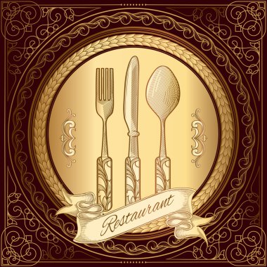 Altın Restoran menü tasarımı