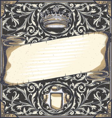 Vintage afiş ile taç