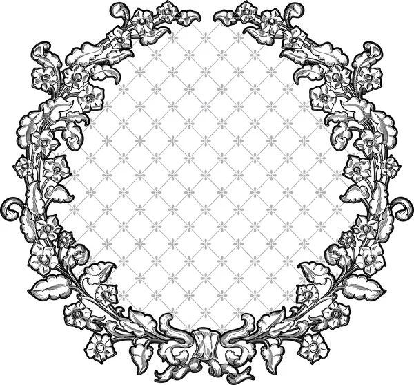 Classic vintage frame with wreath — Stock Vector