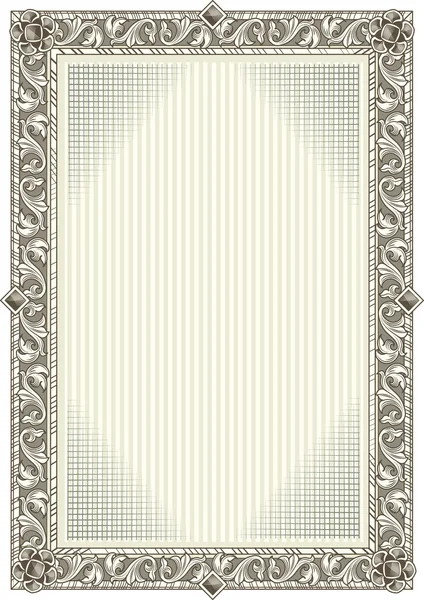 Vintage blank decorative frame — Stock Vector