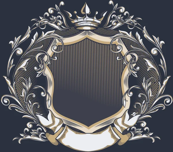 Emblema barroco vintage — Vetor de Stock