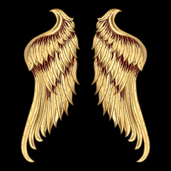 Dekoratif altın kanatlar