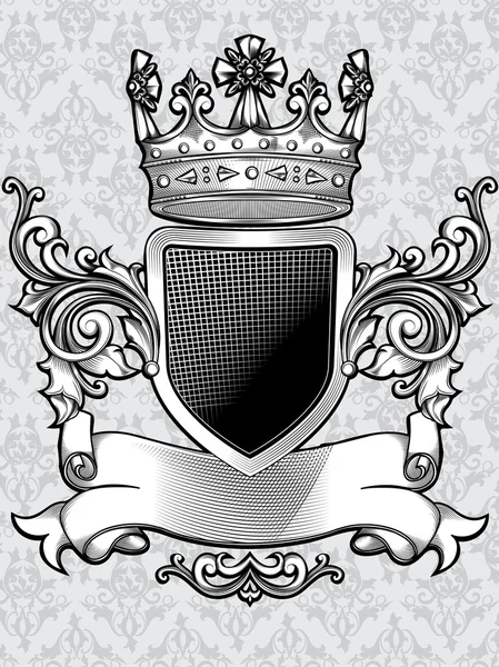 Emblema barroco vintage — Vector de stock