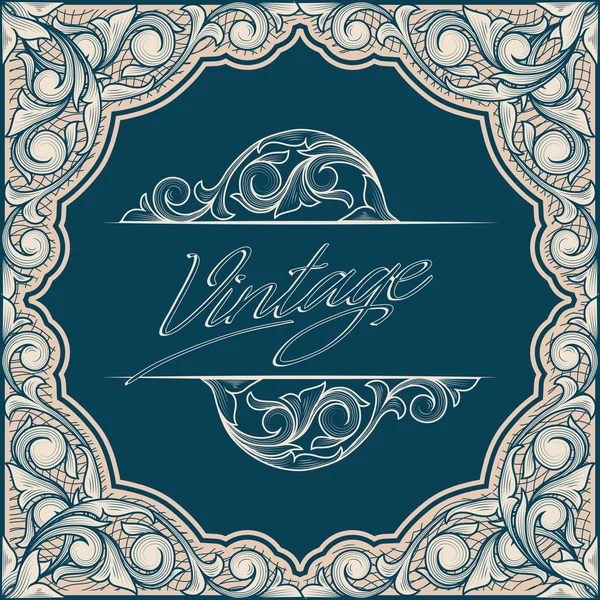 Cornice decorativa vintage — Vettoriale Stock