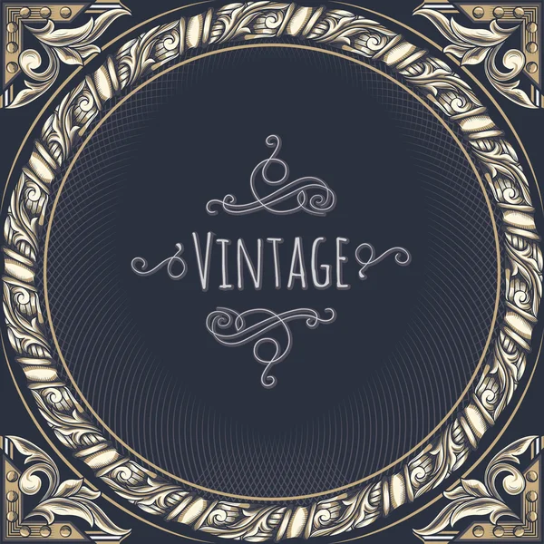 Diseño decorativo vintage adornado — Archivo Imágenes Vectoriales