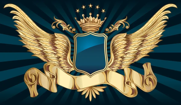 Emblème vintage doré — Image vectorielle