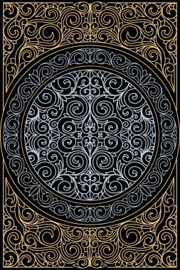 Dekoratif dekoratif retro tasarım kartı