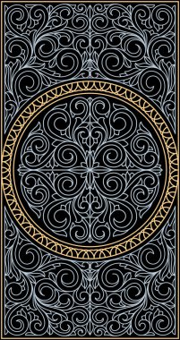 Dekoratif dekoratif retro tasarım kartı