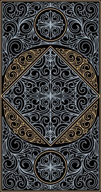 Dekoratif dekoratif retro tasarım kartı