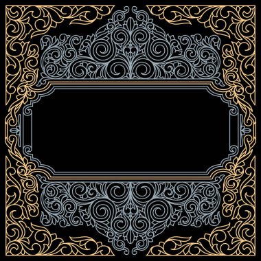 Dekoratif dekoratif retro tasarım boş kart