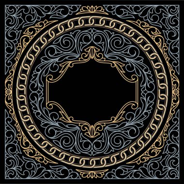 Dekoratif dekoratif retro tasarım boş kart