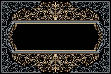 Dekoratif dekoratif retro tasarım boş kart