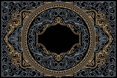 Dekoratif dekoratif retro tasarım boş kart