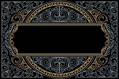 Dekoratif dekoratif retro tasarım boş kart