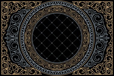 Dekoratif dekoratif retro tasarım boş kart