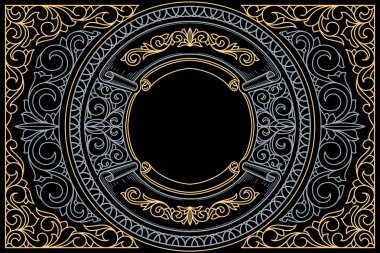 Dekoratif dekoratif retro tasarım boş kart