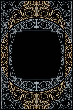 Dekoratif dekoratif retro tasarım boş kart