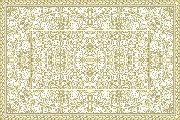 Tarjeta Blanco Diseño Retro Ornamentado Monocromo Decorativo — Archivo Imágenes Vectoriales