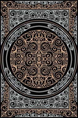 dekoratif dekoratif retro tasarım kartı, vektör, illüstrasyon
