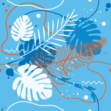 Renkli soyut çiçekli ve pürüzsüz arkaplan deseni