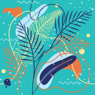 Renkli soyut çiçekli ve pürüzsüz arkaplan deseni