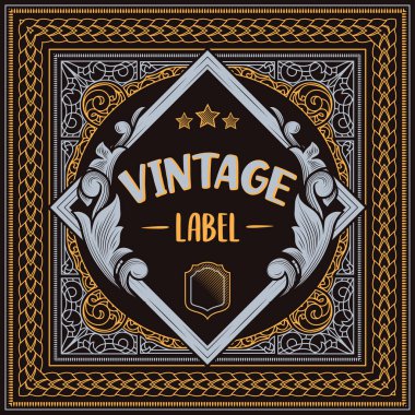 dekoratif dekoratif vintage etiket tasarımı