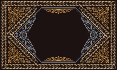 Dekoratif dekoratif retro tasarım kartı