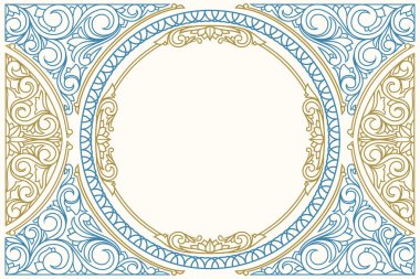 Zarif dekoratif boş kartı düzenle