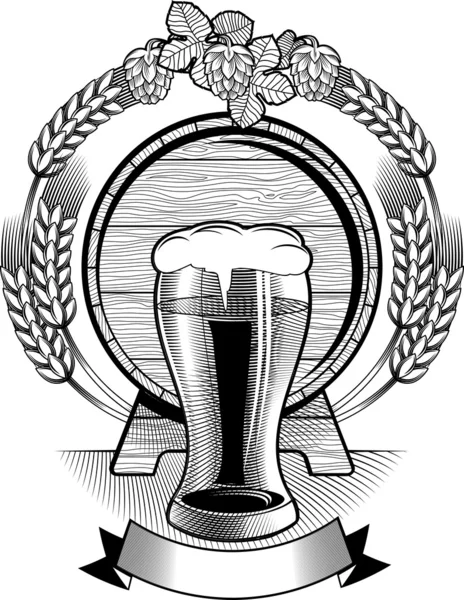 Emblema de cerveja — Vetor de Stock
