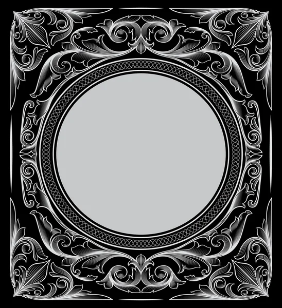 Decorativo adornado en blanco — Vector de stock