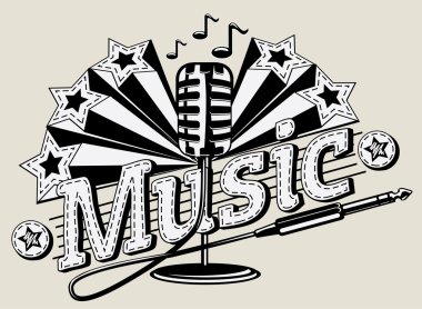 Dekoratif müzik amblemi