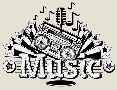 Dekoratif müzik amblemi