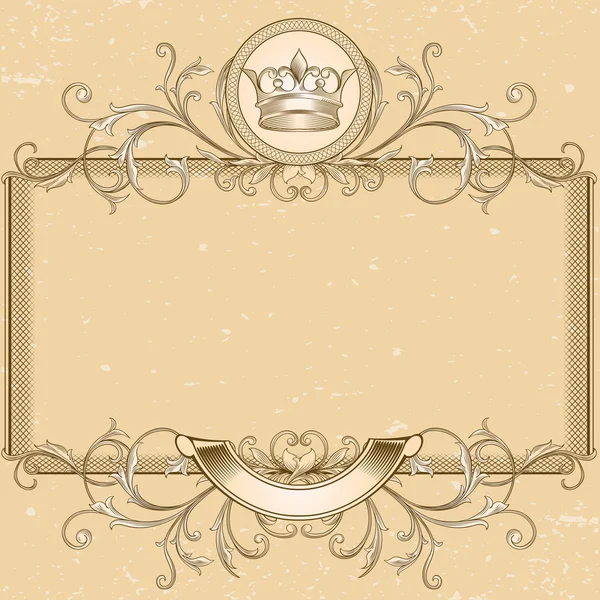 Vintage embleem en frame — Stockvector